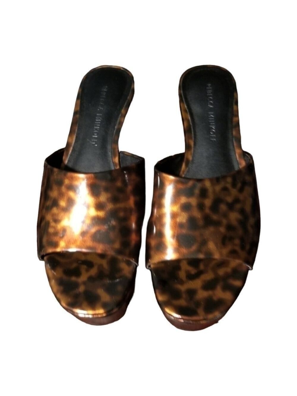 Rebecca Minkoff Animal Print Patent Leather Mules - Picture 3 of 4